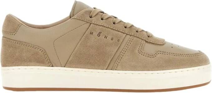 Hogan Beige Suède Leren Sneakers met Memory Foam Beige Heren