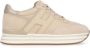 Hogan Beige Suède Leren Sneakers Ronde Neus Beige Dames - Thumbnail 1