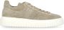 Hogan Beige Suède Leren Sneakers Ronde Neus Beige Heren - Thumbnail 1