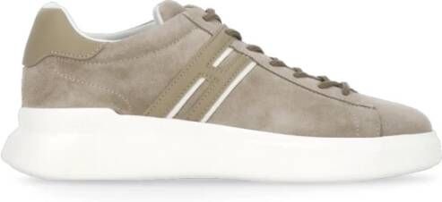 Hogan Beige Suède Leren Sneakers voor Mannen Beige Heren