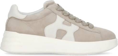 Hogan Beige Suède Leren Sneakers voor Vrouwen Beige Dames