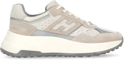 Hogan Beige Suède Leren Sneakers voor Vrouwen Beige Dames