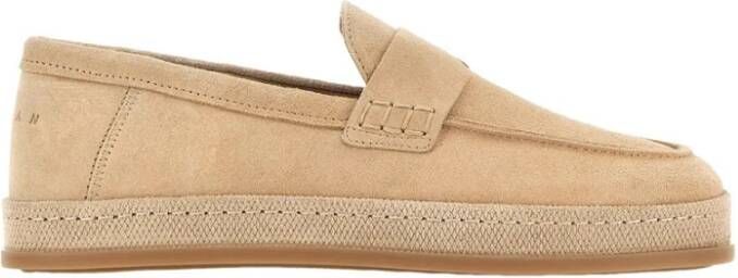 Hogan Beige Suède Loafer met Memory Foam Beige Dames