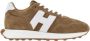 Hogan Bruine Suède Sneakers met Logopatch Brown Heren - Thumbnail 6