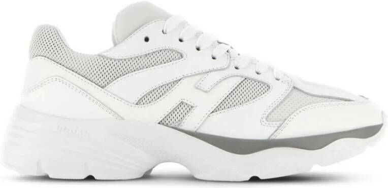 Hogan Bianco Sporco Leren Sneaker White Dames