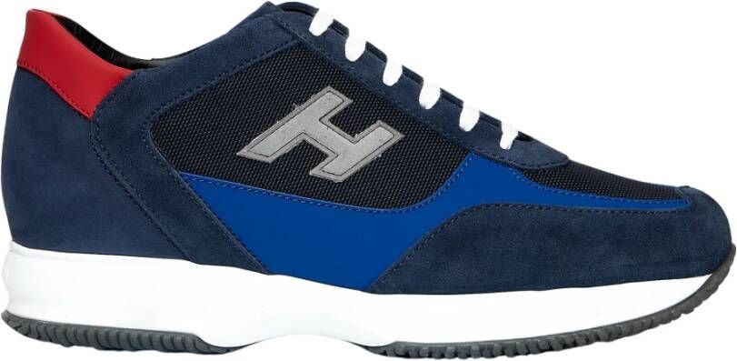 Hogan Blauw en Rood Suède Sneakers Blauw Heren