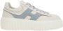 Hogan Blauw-Grijs Leren Lage Sneakers White Dames - Thumbnail 1