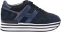 Hogan Blauw Wit Suède Midi Sneakers Black Dames - Thumbnail 1