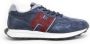 Hogan Blauwe en Bordeaux Suede Sneakers Blue Heren - Thumbnail 1