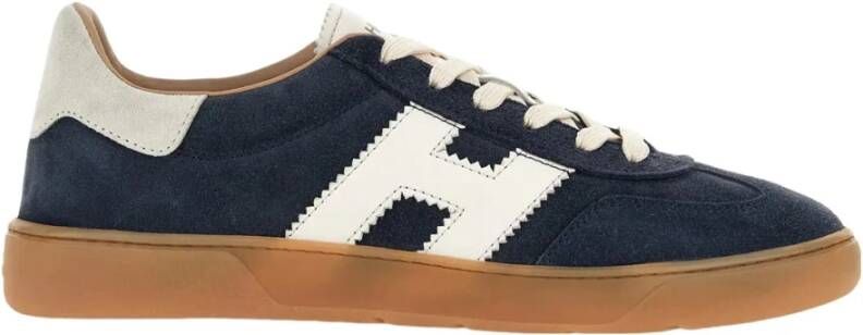 Hogan Blauwe Leren Coole Sneakers Blue Heren