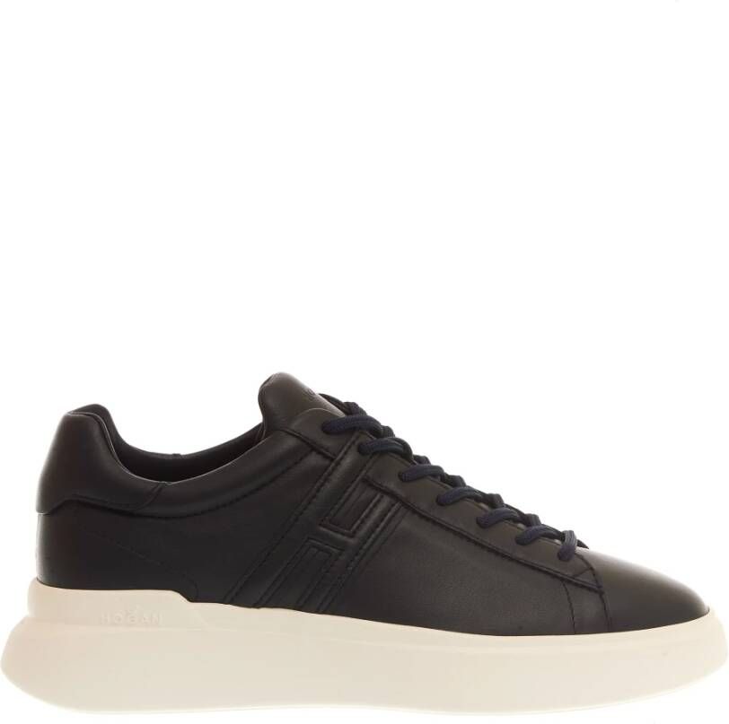 Hogan Blauwe Leren Rebel Sneakers Blue Heren