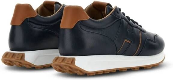 Hogan Blauwe Leren Sneaker met Rubberen Zool Multicolor Heren