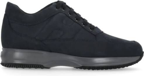 Hogan Blauwe Leren Sneakers voor Mannen Blue Heren