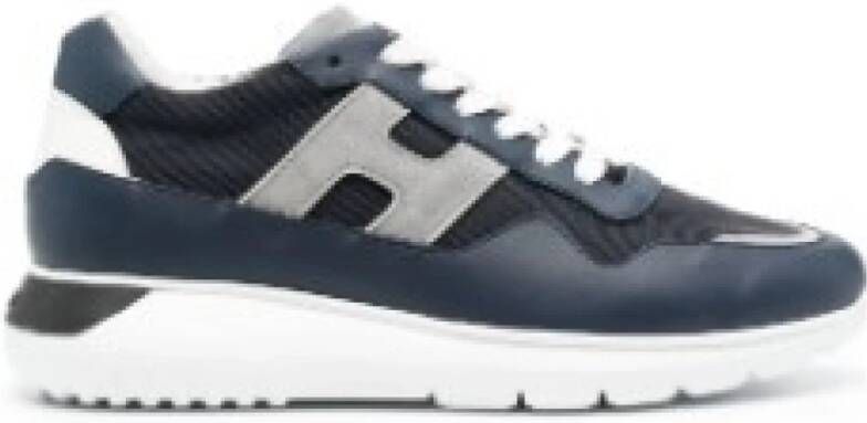 Hogan Blauwe Panel Sneakers Blue Heren