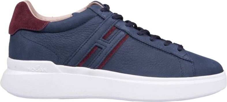 Hogan Blauwe Sneakers met Logodetail Blue Heren