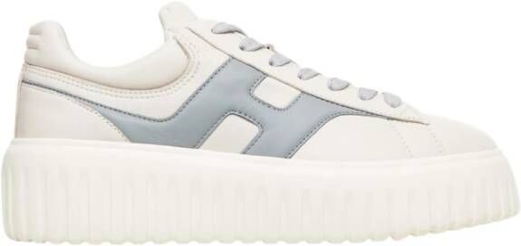 Hogan Blauwe Sneakers met Plateauzool White Dames