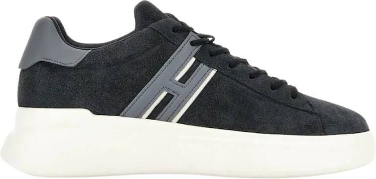 Hogan Blauwe Sneakers met Suède en Leer Blue Heren