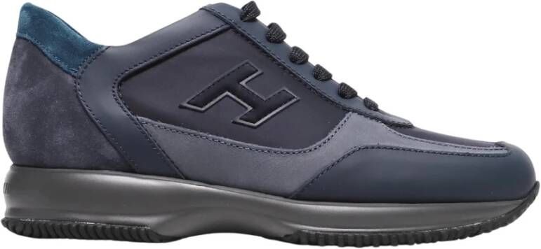 Hogan Blauwe Suède Interactieve Sneaker Blue Heren