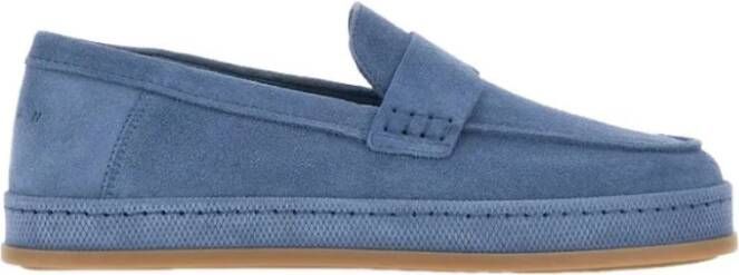 Hogan Blauwe Suède Loafer met Memory Foam Blue Dames