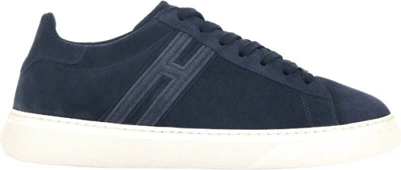 Hogan Marineblauwe Suède Lage Sneakers Blauw Heren