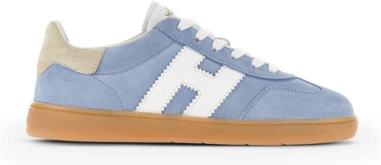 Hogan Blauwe Suède Sneakers Blue Dames