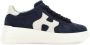 Hogan Blauwe Suède Sneakers met Golvende Side H Blauw Dames - Thumbnail 6