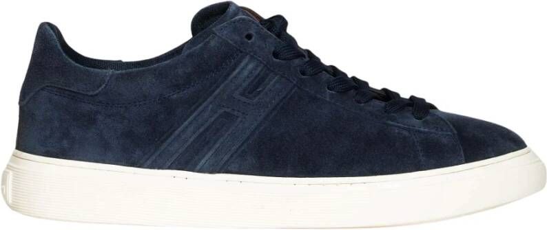 Hogan Blauwe Suède Sneakers Stijlvol en Comfortabel Blauw Heren