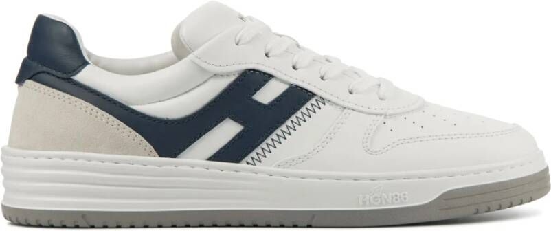 Hogan Blauwe Suède Sneakers White Heren