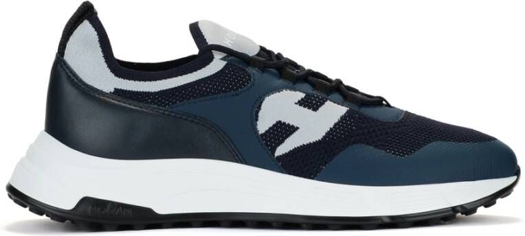 Hogan Blauwe Technische Gebreide Hyperlight Sneakers Blauw Heren