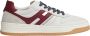 Hogan Bordeaux Leren Basket Style Sneakers White Heren - Thumbnail 1