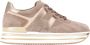 Hogan Bruin Goud Leren Midi Sneakers Brown Dames - Thumbnail 1