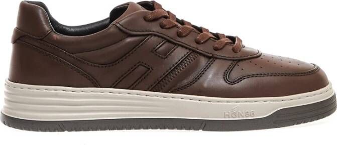 Hogan Bruin leren mand sneakers Brown Heren