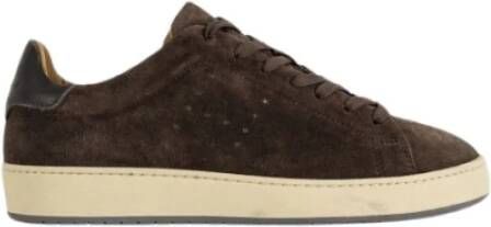 Hogan Bruin Leren Sneakers met Zwarte Details Brown Dames