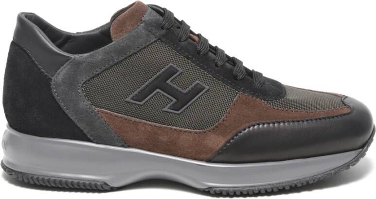 Hogan Bruin Zwart Sneakers Aw23 Brown Heren