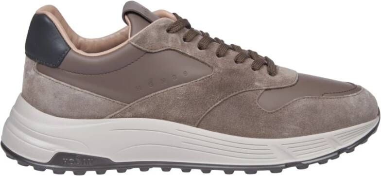 Hogan Bruine Hyperlight Sneakers Memory Foam Rubber Brown Heren