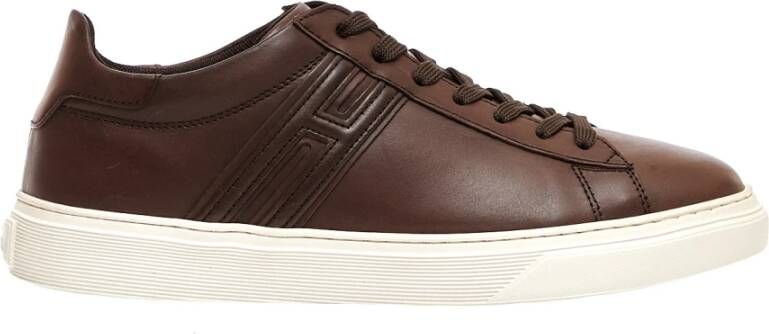 Hogan Bruine leren sneakers Brown Heren