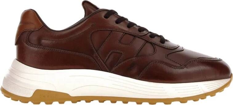 Hogan Bruine Platte Schoenen Brown Heren