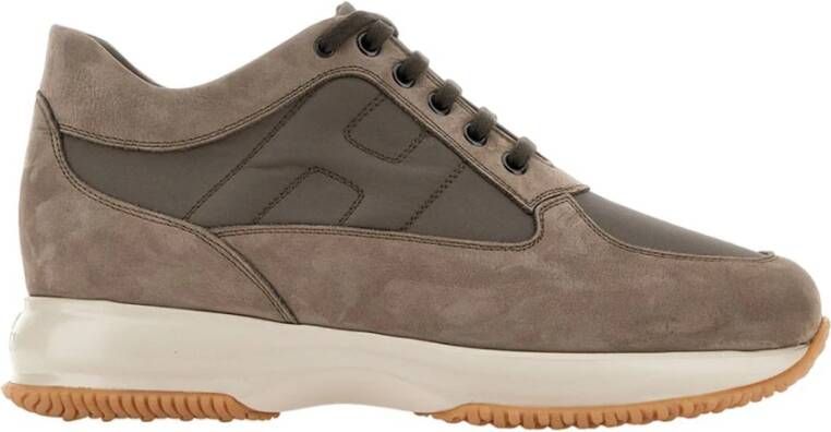 Hogan Bruine Platte Schoenen Stijlvol Ontwerp Brown Heren