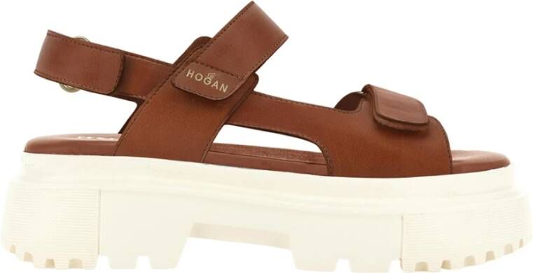 Hogan Bruine Sandalen voor Dames Brown Dames