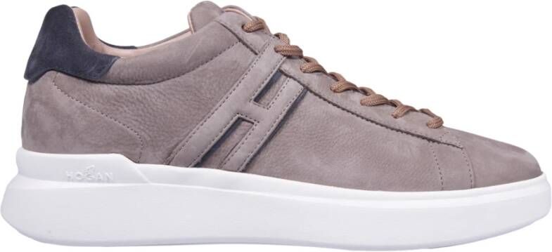 Hogan Bruine Sneakers met Logodetail Brown Heren