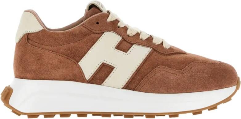 Hogan Bruine Sneakers voor Mannen Brown Dames