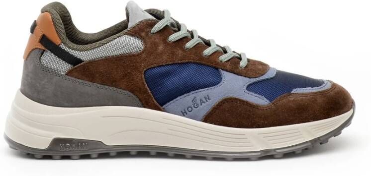 Hogan Bruine Suède en Stoffen Sneakers Brown Heren