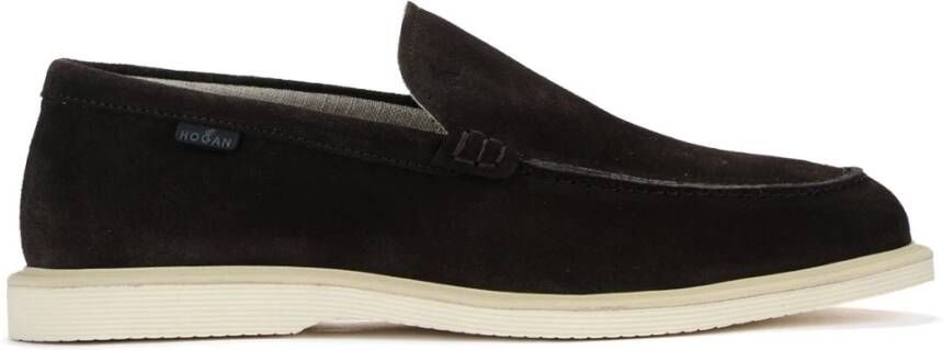 Hogan Bruine Suede H616 Mocassin Brown Heren