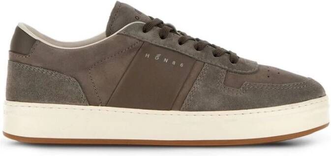 Hogan Bruine Suède Leren Sneakers Brown Heren