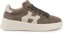 Hogan Bruine Suède Sneakers Leren Details Brown Dames - Thumbnail 1