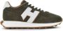 Hogan Bruine Suède Sneakers Veters Wit Green Heren - Thumbnail 1