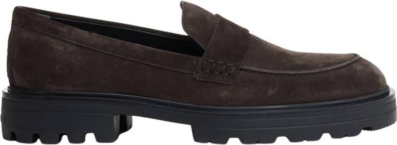 Hogan Bruine suède tankzool mocassin Brown Heren