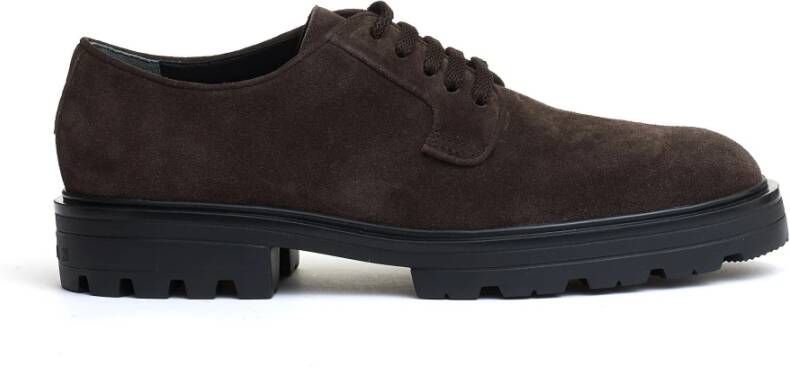 Hogan Bruine Suède Veterschoenen Brown Heren