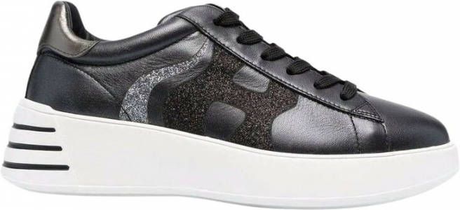 Hogan Dames Logo-Patch Low-Top Sneakers Zwart Dames