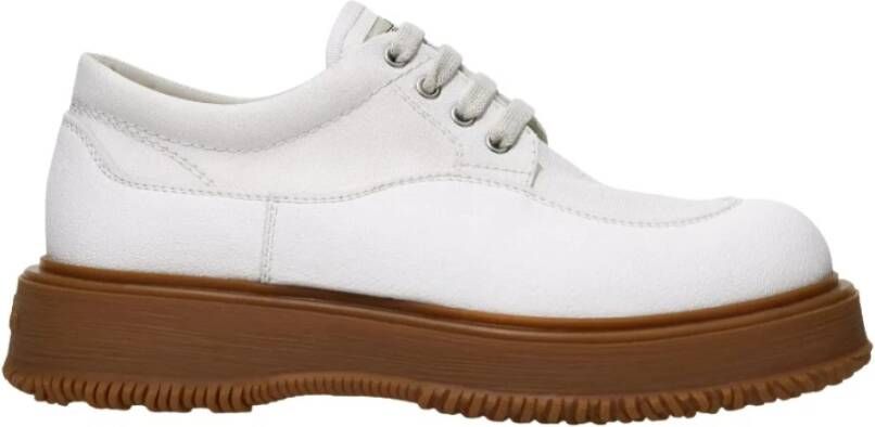 Hogan Witte canvas veterschoenen voor heren White Heren